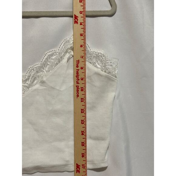 New RS Love Crop Tank Camisole Top Sz XXL White Lace Babydoll Festival Sexy - Picture 6 of 8